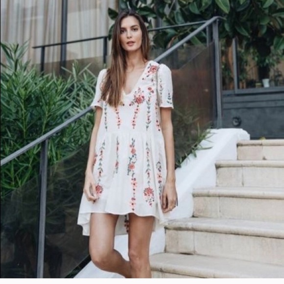 Zara Embroidered Dress Floral | Poshmark